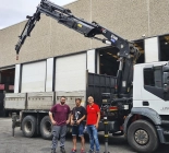 Entrega grúa usada Hiab 322