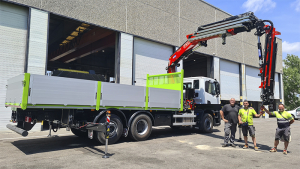 Fassi F345RB knuckle boom crane delivery
