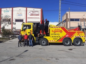 Grúa Fassi F820RA.2.28 con remolcador